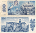 Československo 100 korún 1987 (modrá verzia)  dokončovanie